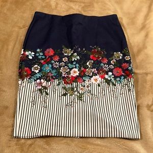 Floral pencil skirt